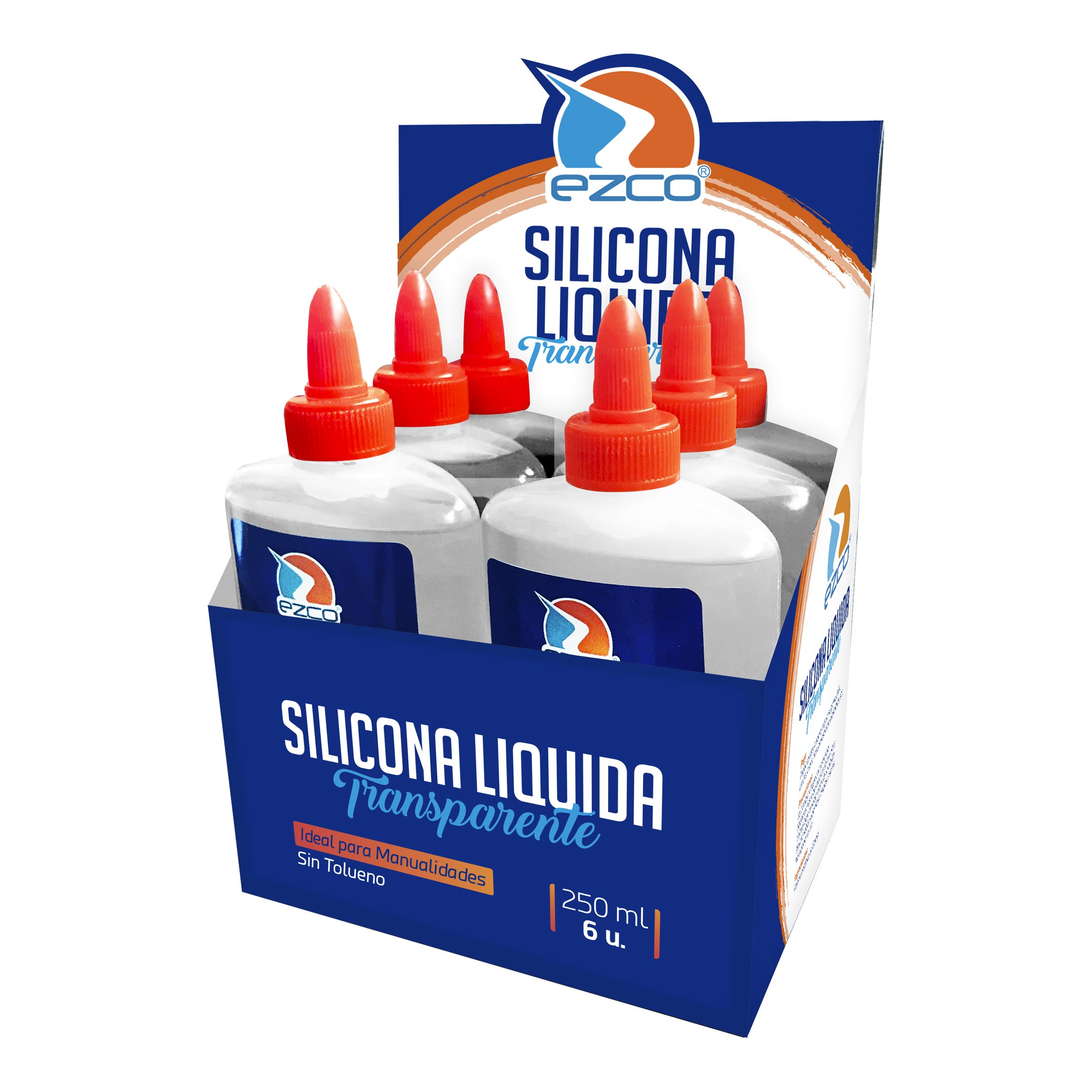 24 Silicona Liquida Transparente 30ml Ezco Pegamento Escolar